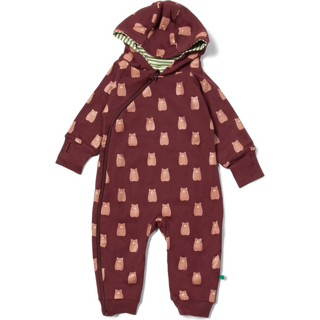 Brown Bears Hooded Snug Suit, Brown