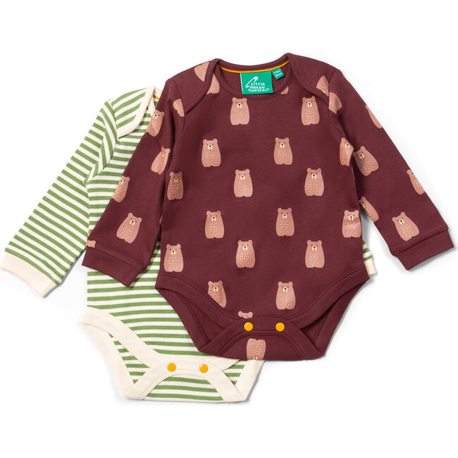 Brown Bears Baby Bodysuit 2 Pack, Brown