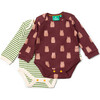 Brown Bears Baby Bodysuit 2 Pack, Brown - Onesies - 1 - thumbnail
