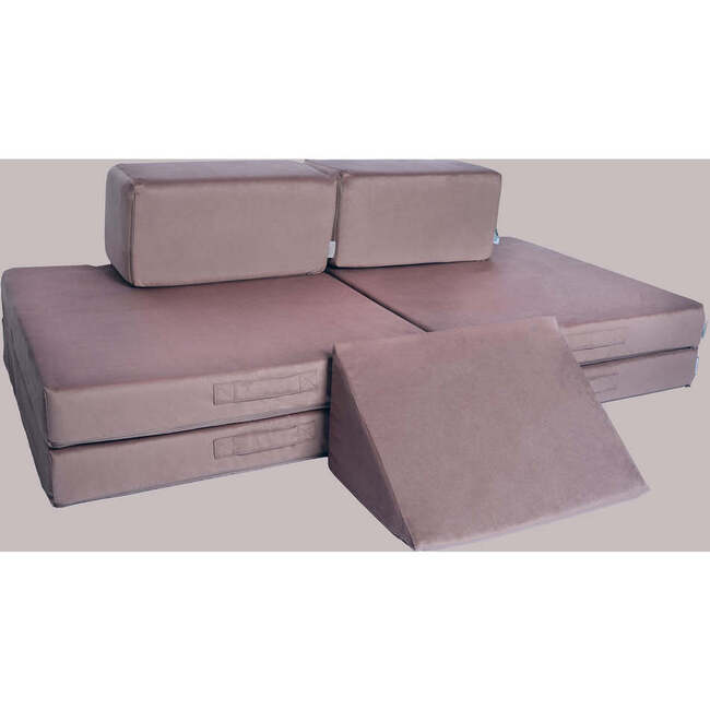 The Figgy Play Couch, Mauve Mist 7-piece + Waterproof Liners
