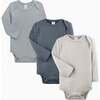 3-Pack Classic Long Sleeve Bodysuit Bundle Harbor + Mist + Stone - Onesies - 1 - thumbnail