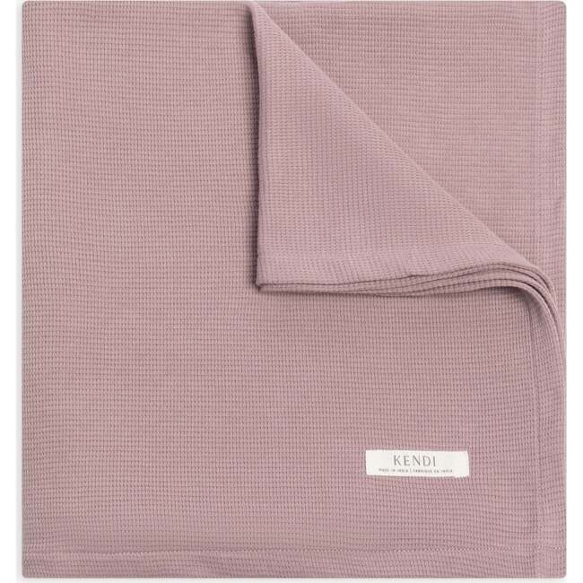 Waffle Knit Baby Blanket Purple