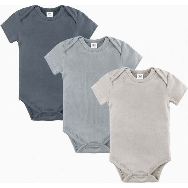 3-Pack Classic Short Sleeve Bodysuit Bundle Harbor + Mist + Stone