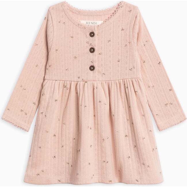 Bryn Brushed Back Pointelle Henley Dress Haran Floral