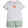 Applique Peter Pan Banded Short Set, Pumpkin - Mixed Apparel Set - 1 - thumbnail