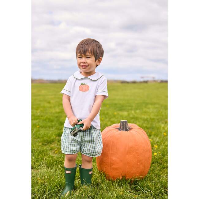 Applique Peter Pan Banded Short Set, Pumpkin - Mixed Apparel Set - 2