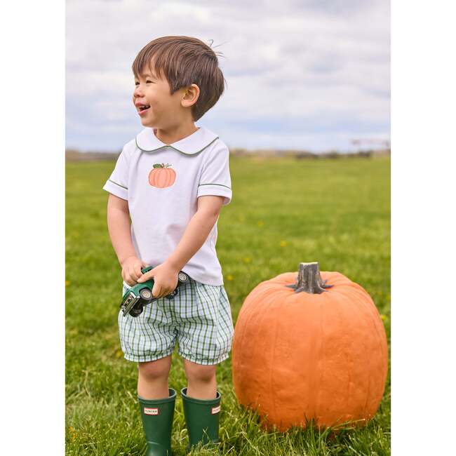 Applique Peter Pan Banded Short Set, Pumpkin - Mixed Apparel Set - 3