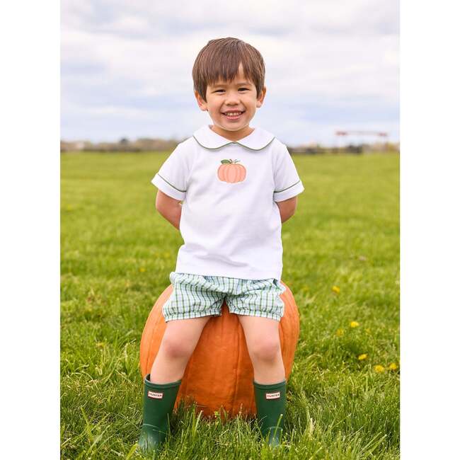 Applique Peter Pan Banded Short Set, Pumpkin - Mixed Apparel Set - 4
