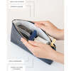 Insulated Small Snack Pouch, Navy Croc - Lunchbags - 6