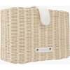Insulated Small Wicker Snack Clutch, White - Lunchbags - 2
