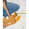 Insulated Small Wicker Snack Clutch, Dark White - Lunchbags - 6
