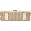 Insulated Small Wicker Snack Clutch, White - Lunchbags - 3