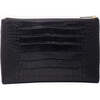 Insulated Small Snack Pouch, Black Croc - Lunchbags - 3