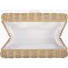 Insulated Small Wicker Snack Clutch, White - Lunchbags - 4