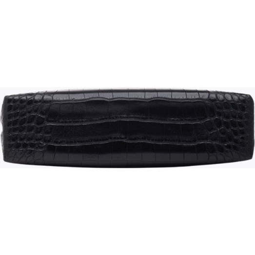 Insulated Small Snack Pouch, Black Croc - Lunchbags - 4