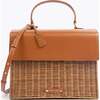 Large, Insulated, Hand-Woven Wicker Lunchbox, Brown - Lunchbags - 1 - thumbnail