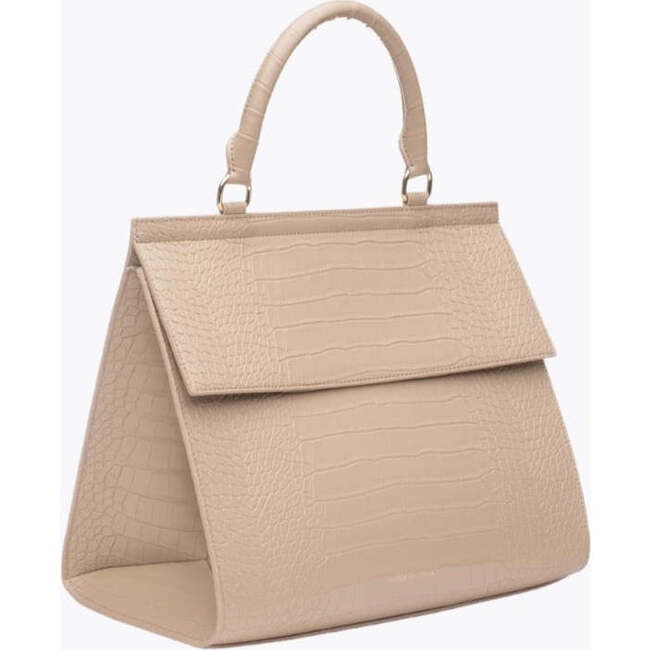 Large, Insulated, Chic Lunchbox, Cream Croc - Lunchbags - 2