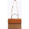 Large, Insulated, Hand-Woven Wicker Lunchbox, Brown - Lunchbags - 4