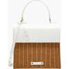 Medium Insulated Hand-Woven Wicker Lunchbox, Dark White - Lunchbags - 1 - thumbnail