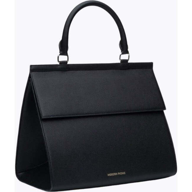 Large, Insulated, Chic Lunchbox, Black - Lunchbags - 2