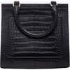 Medium Stylish, Chic Insulated Lunchbox, Black Croc - Lunchbags - 3