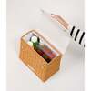 Medium Insulated Hand-Woven Wicker Lunchbox, Dark White - Lunchbags - 5