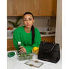 Medium Stylish, Chic Insulated Lunchbox, Black Croc - Lunchbags - 7