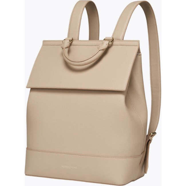 Chic, Stylish Padded Laptop Sleeve Backpack, Cream - Backpacks - 2
