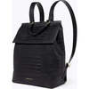 Chic, Stylish Padded Laptop Sleeve Backpack, Black Croc - Backpacks - 2