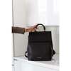 Chic, Stylish Padded Laptop Sleeve Backpack, Black Croc - Backpacks - 5