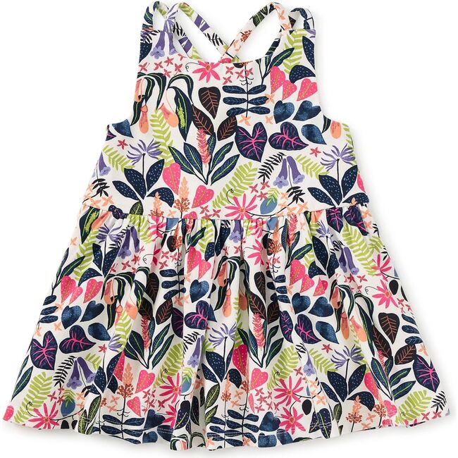 Strappy Back Skirted Dress, Amazon Rainforest Floral - Dresses - 3