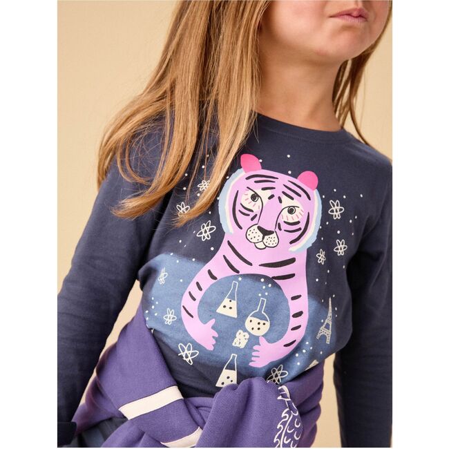 Marie Curie Glow Graphic Tee, Indigo - T-Shirts - 3