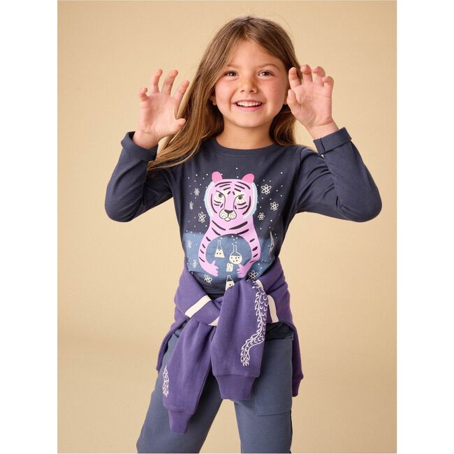 Marie Curie Glow Graphic Tee, Indigo - T-Shirts - 4