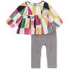 Boho Top & Pants Baby Set, Pojagi Patchwork - Mixed Apparel Set - 1 - thumbnail