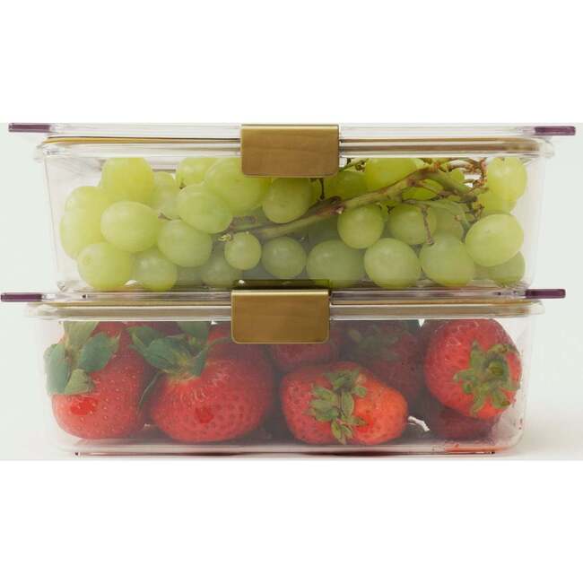 Stackable, Microwave + Dishwasher Safe Food Container Set, 2 Set