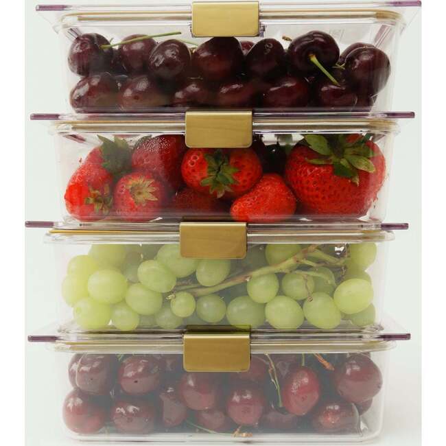 Stackable, Microwave + Dishwasher Safe Food Container Set, 4 Set