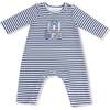 Long Sleeve Snap Shoulder Romper, Sibling Stripes - Rompers - 1 - thumbnail
