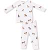 Long Sleeve Loungewear Set, Mini Horses - Mixed Apparel Set - 1 - thumbnail