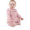 Bubble with Ruffle Collar, Rose Pink Plaid - Rompers - 1 - thumbnail