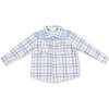 Long Sleeve Western Pearl Snap Shirt, Blue Plaid - Button Downs - 1 - thumbnail