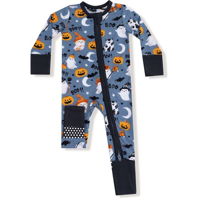 Glow In The Dark Convertible Romper, Costumed Ghosts