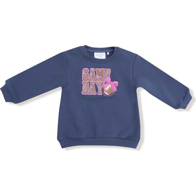 Oversized Varsity Sweatshirt, Vintage Indigo