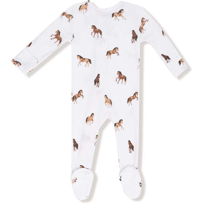2 Way Zipper Footie, Mini Horses - Footie Pajamas - 2