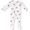 2 Way Zipper Footie, Mini Horses - Footie Pajamas - 2