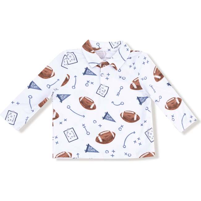 Polo Long Sleeve Shirt, Touchdown Time Navy