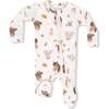 2 Way Zipper Footie, Vintage Baby Farm Animals - Footie Pajamas - 1 - thumbnail