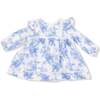 Long Sleeve Vintage Lace Dress, Dream Cottage Floral Blue - Dresses - 2