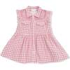 Western Pearl Snap Dress, Rose Pink Plaid - Dresses - 1 - thumbnail