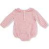 Bubble with Ruffle Collar, Rose Pink Plaid - Rompers - 3