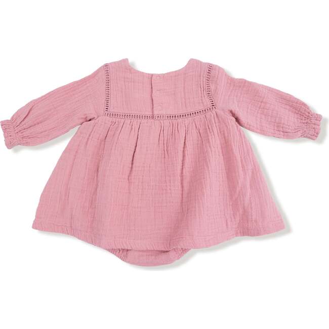 Muslin Puffed Long Sleeve Bubble with Skirt, Rose Elegance - Dresses - 2